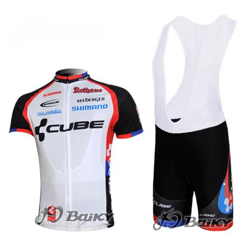 Cube Fintro Maillot Maillot mangas cortas blanco negro tirantes