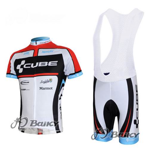 Cube Fintro Maillot mangas cortas blanco rojo tirantes