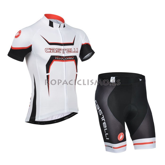 2014 Maillot Castelli Mangas Cortas Blanco