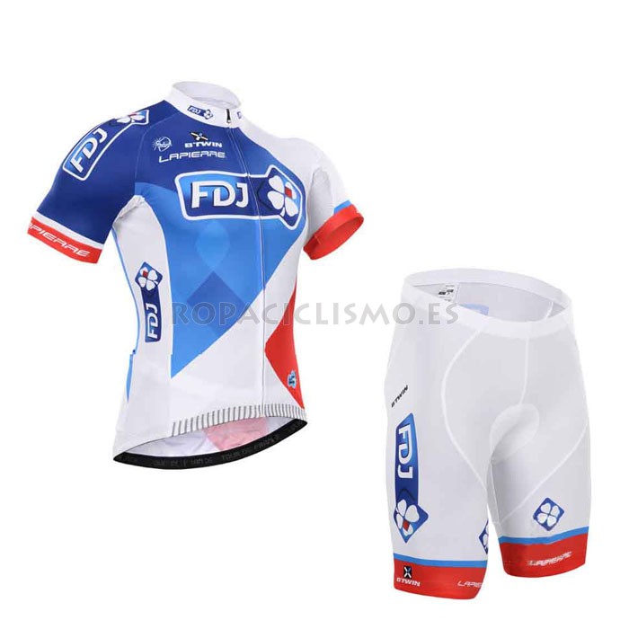 2015 Maillot FDJ mangas cortas