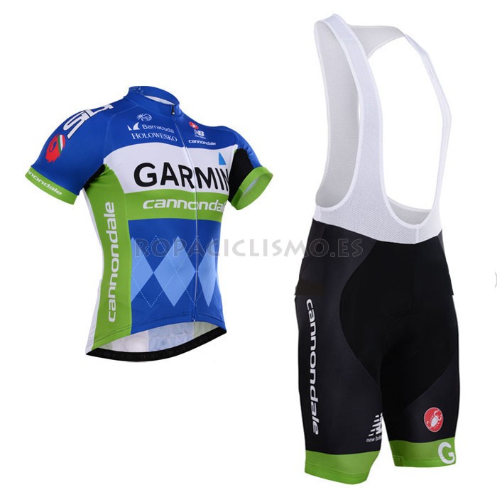 2015 Maillot Garmin mangas cortas Azul