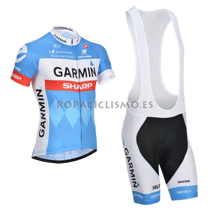 2014 Maillot Garmin tirantes Azul