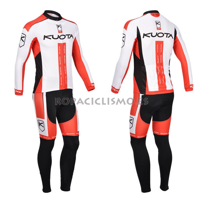 2013 Kuota Maillot SRAM Road Mangas Larga Negro Blanco