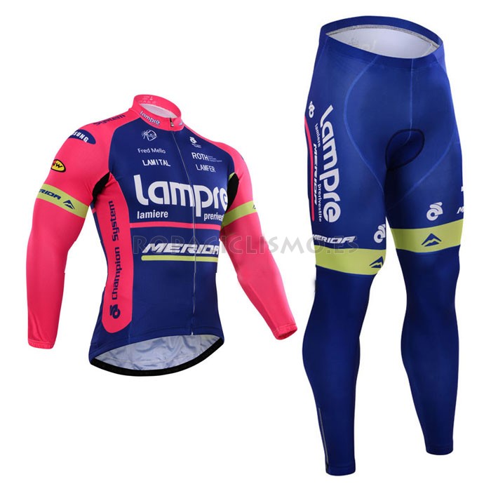 2015 Maillot Lampre mangas largas Rose