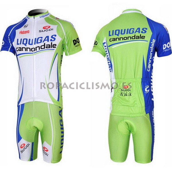 2013 Maillot liquigas mangas cortas vert