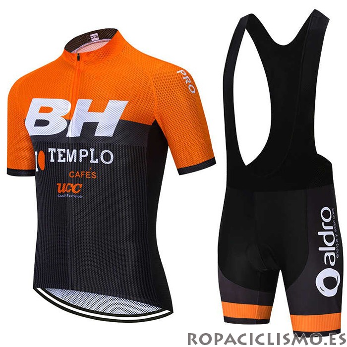 2020 Maillot BH Templo Tirantes Mangas Cortas Naranja Blanco Negro