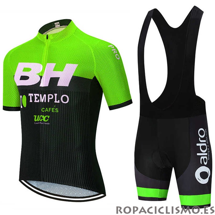 2020 Maillot BH Templo Tirantes Mangas Cortas Verde Blanco Negro