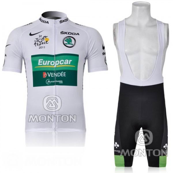 Europcar Maillot mangas cortas blanco tirantes