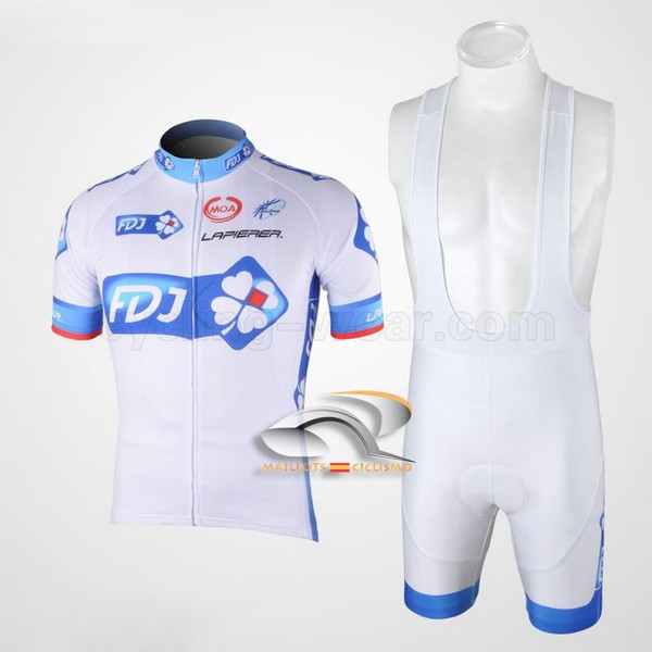 2010 Maillot fdj mangas cortas tirantes