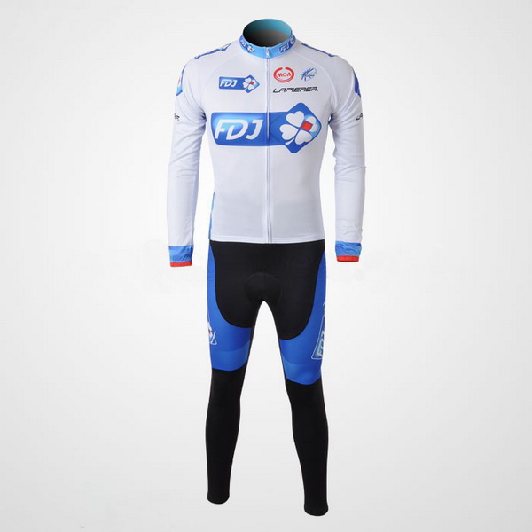 2010 Maillot fdj mangas largas