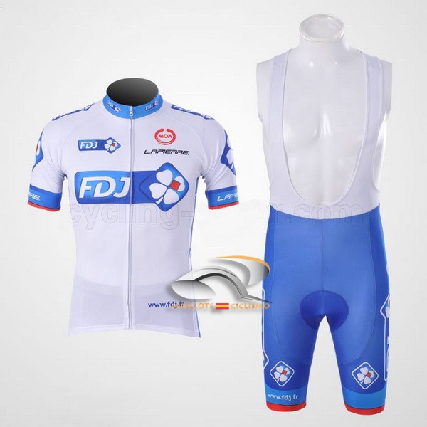 2011 Maillot fdj mangas cortas tirantes