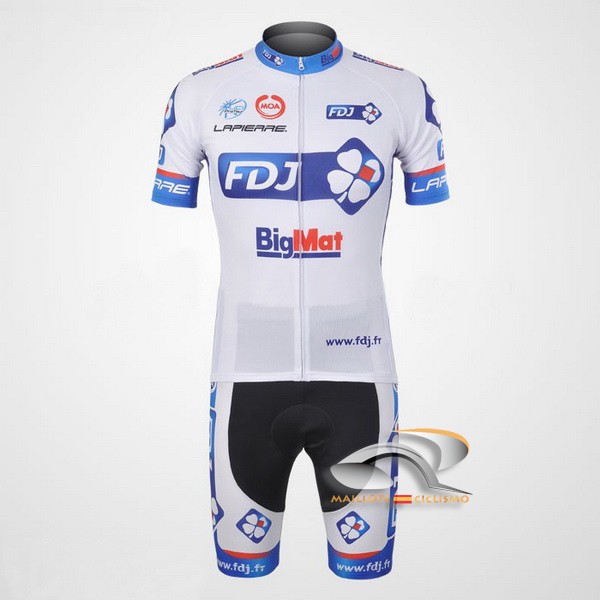 2012 Maillot fdj mangas cortas