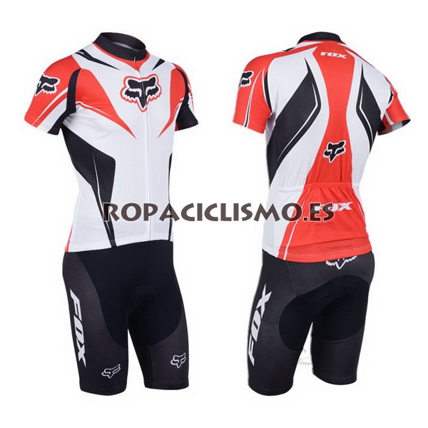 2013 Maillot Fox Rojo Blanco Mangas Cortas