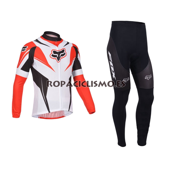 2013 Maillot Fox Rojo Blanco Mangas Largas