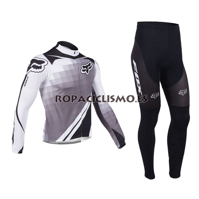 2013 Maillot Fox Negro Mangas Largas