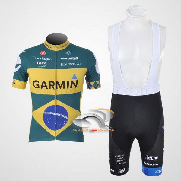 2011 Maillot garmin mangas cortas tirantes