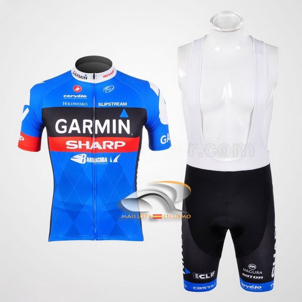 2012 Maillot garmin mangas cortas tirantes