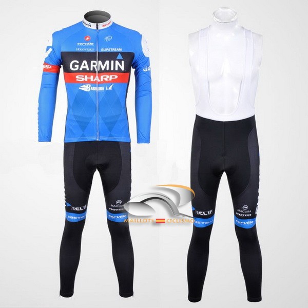 2012 Maillot garmin mangas largas tirantes