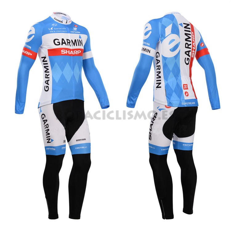 2014 Maillot Garmin mangas largas azul