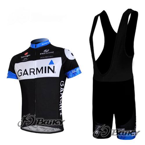 Garmin Barracuda Cervelo Maillot mangas cortas negro tirantes