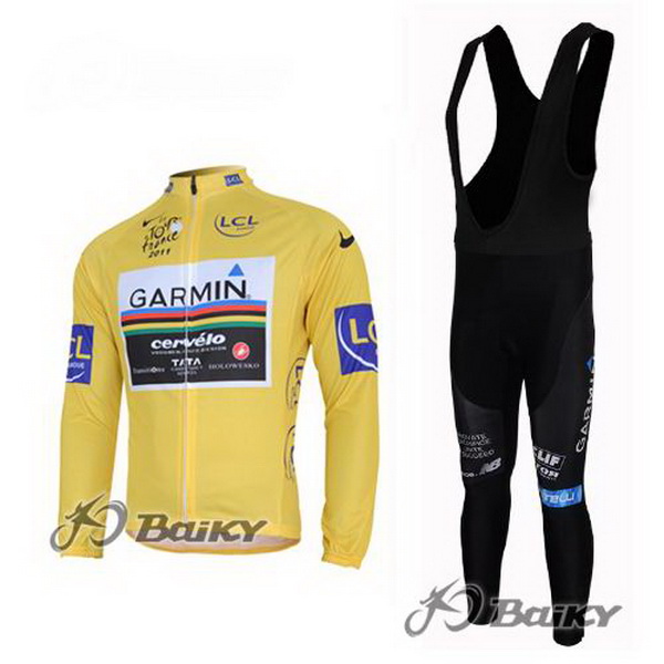 Maillot garmin mangas largas tirantes