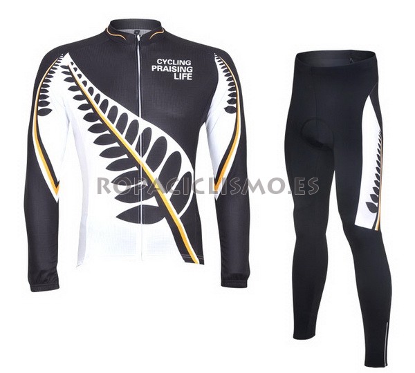 2013 Maillot Negro Ghostwolf Mangas largas