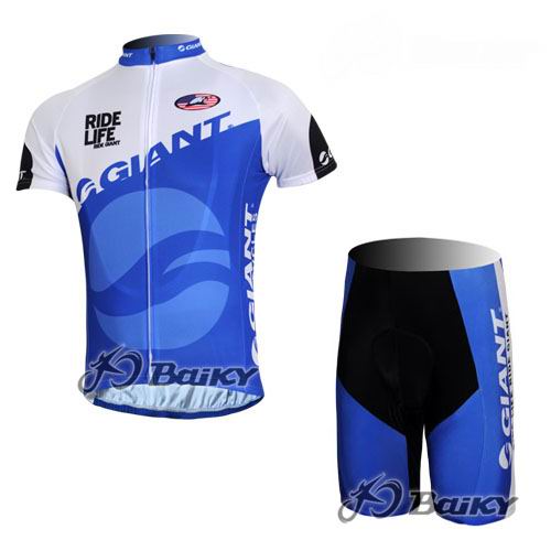 Maillo Giant Sram Azul Blanco Mangas Cortas