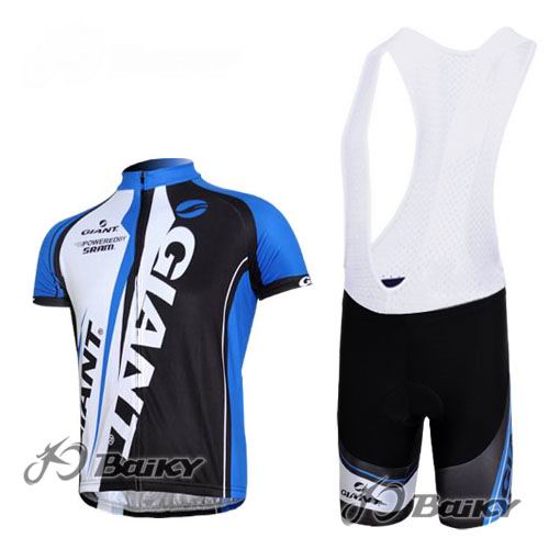 Maillot Giant Sram Azul Negro mangas cortas tirantes