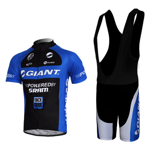 Maillot Giant Sram mangas cortas negro azul tirantes