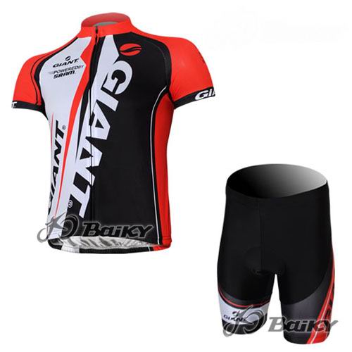 Giant Sram Maillot Negro Rojo mangas cortas