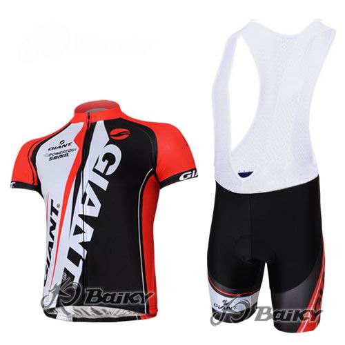 Maillot Giant Sram Negro Rojo Mangas Cortas Tirantes