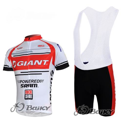 Maillot Giant Sram Rojo Blanco mangas cortas tirantes