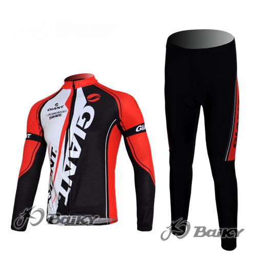 Maillot Giant Sram Negro Rojo mangas Larga