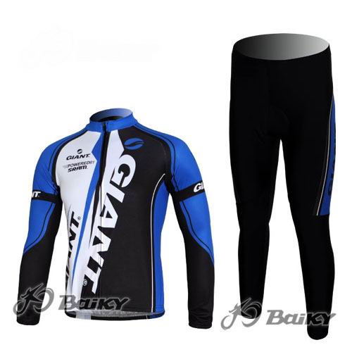 Maillot Giant Sram Azul Negro Mangas Larga