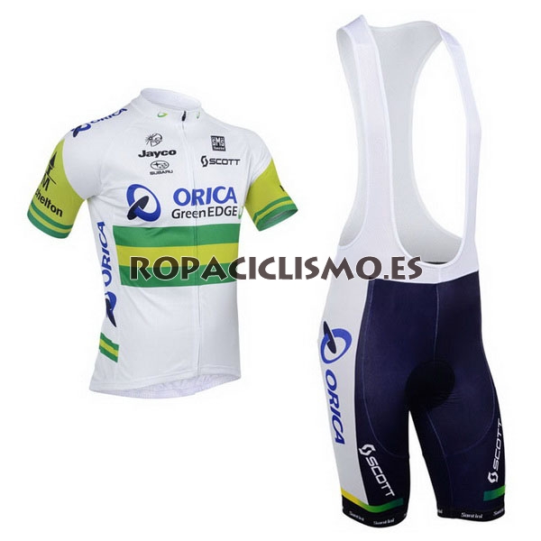 2013 Maillot GreenEDGE blanco tirantes