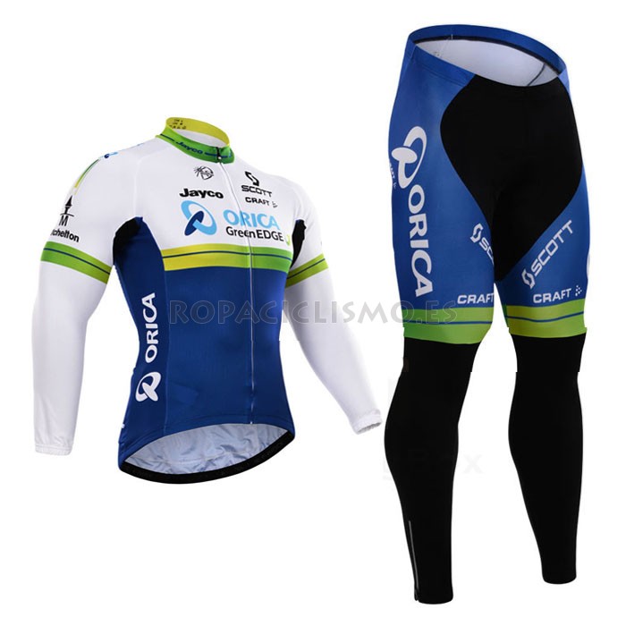 2015 Maillot GreenEDGE mangas largas azul