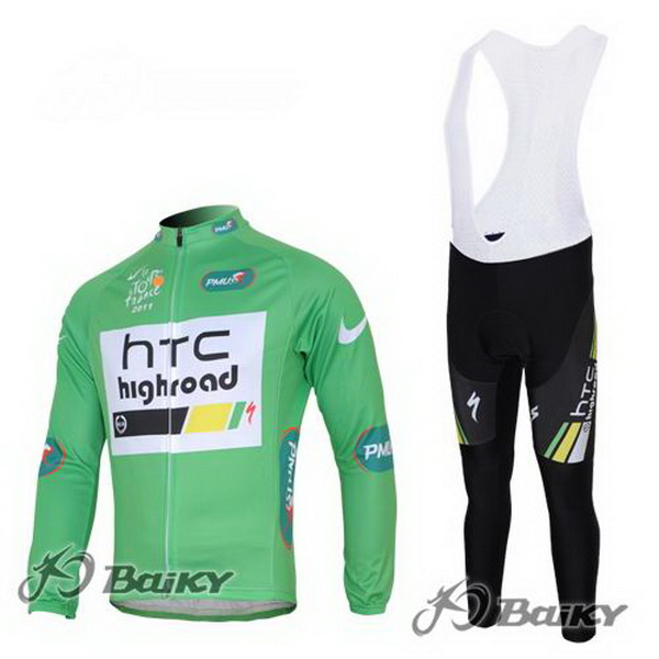 2011 Maillot htc mangas largas tirantes