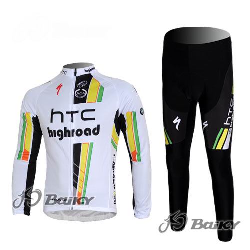 HTC Highroad Maillot Mangas Larga Blanco