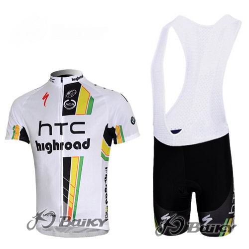 Highroad Maillot Mangas Cortas Blanco Tirantes