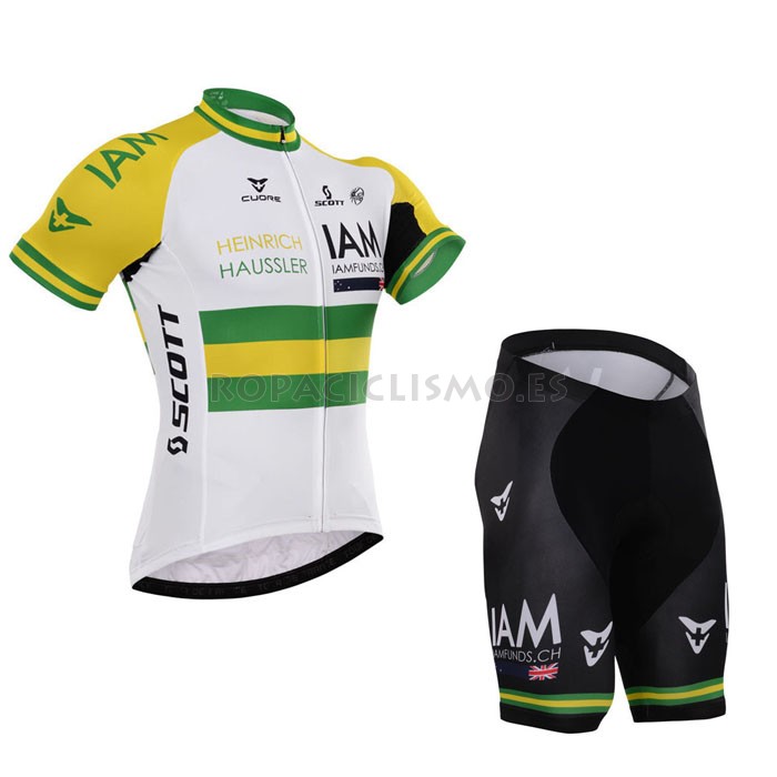 2015 Maillot IAM Mangas Cortas Verde