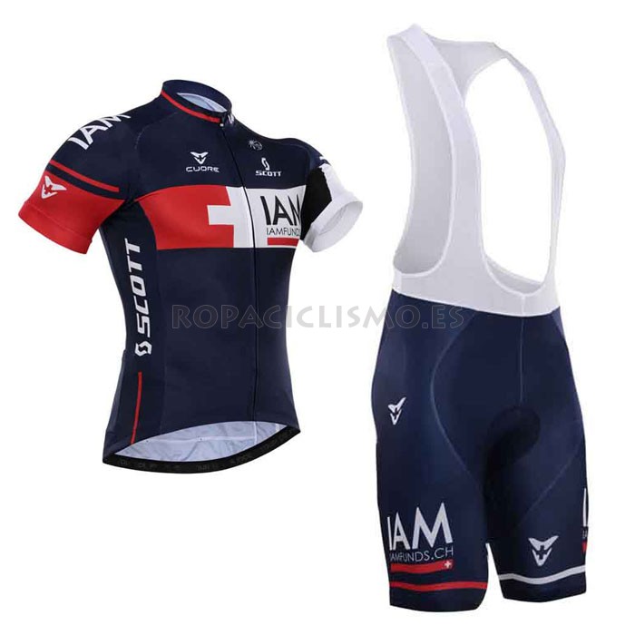 2015 Maillot IAM Mangas Cortas Tirantes