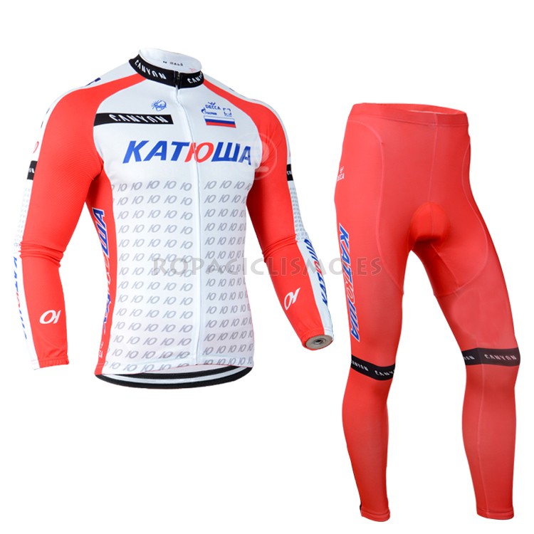 2014 Maillot Katusha mangas largas