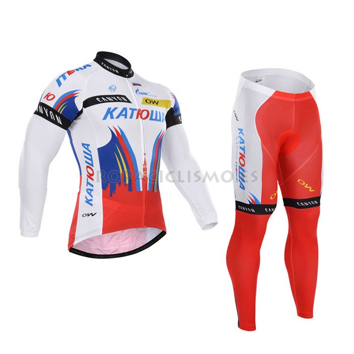 2015 Maillot Katusha mangas largas