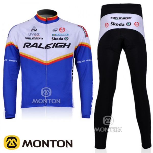 2011 Maillot raleigh azul mangas largas