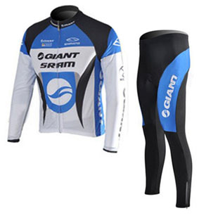 Maillot Giant Blanco Azul Mangas Largas