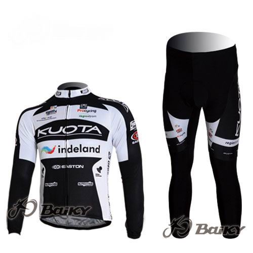 Kuota Maillot Indeland mangas larga negro blanco