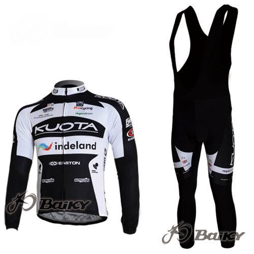 Kuota Maillot Indeland mangas larga negro blanco tirantes