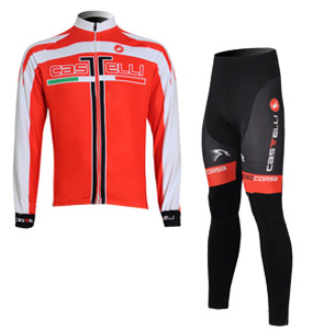 Maillot Castelli Mangas Largas Rojo