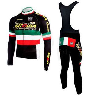 Maillot katusha mangas largas tirantes negro