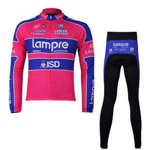 Maillot lampre mangas largas rojo